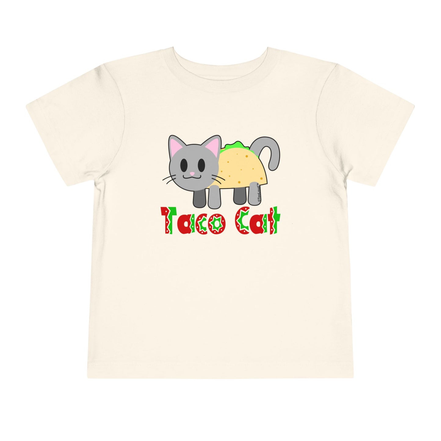 Cute Taco Cat Design Text Toddler T-Shirt by TOOLOUD