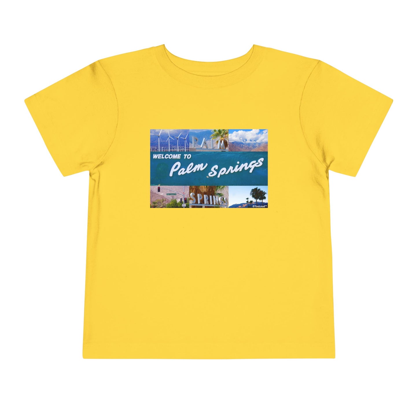 Welcome to Palm Springs Collage Toddler T-Shirt by TOOLOUD