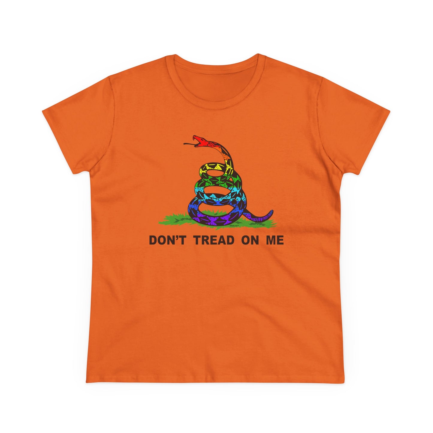 LGBT Freedom Rainbow Don't Tread on Me Women's T-Shirt by TOOLOUD