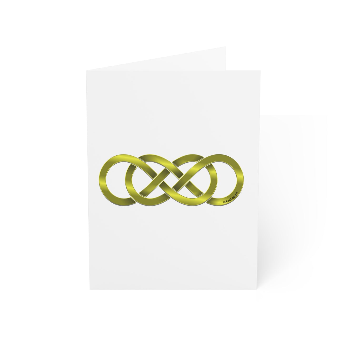 TOOLOUD Double Infinity Gold Symbol Fold Blank Greeting Cards Packs of (10, 30, and 50pcs)