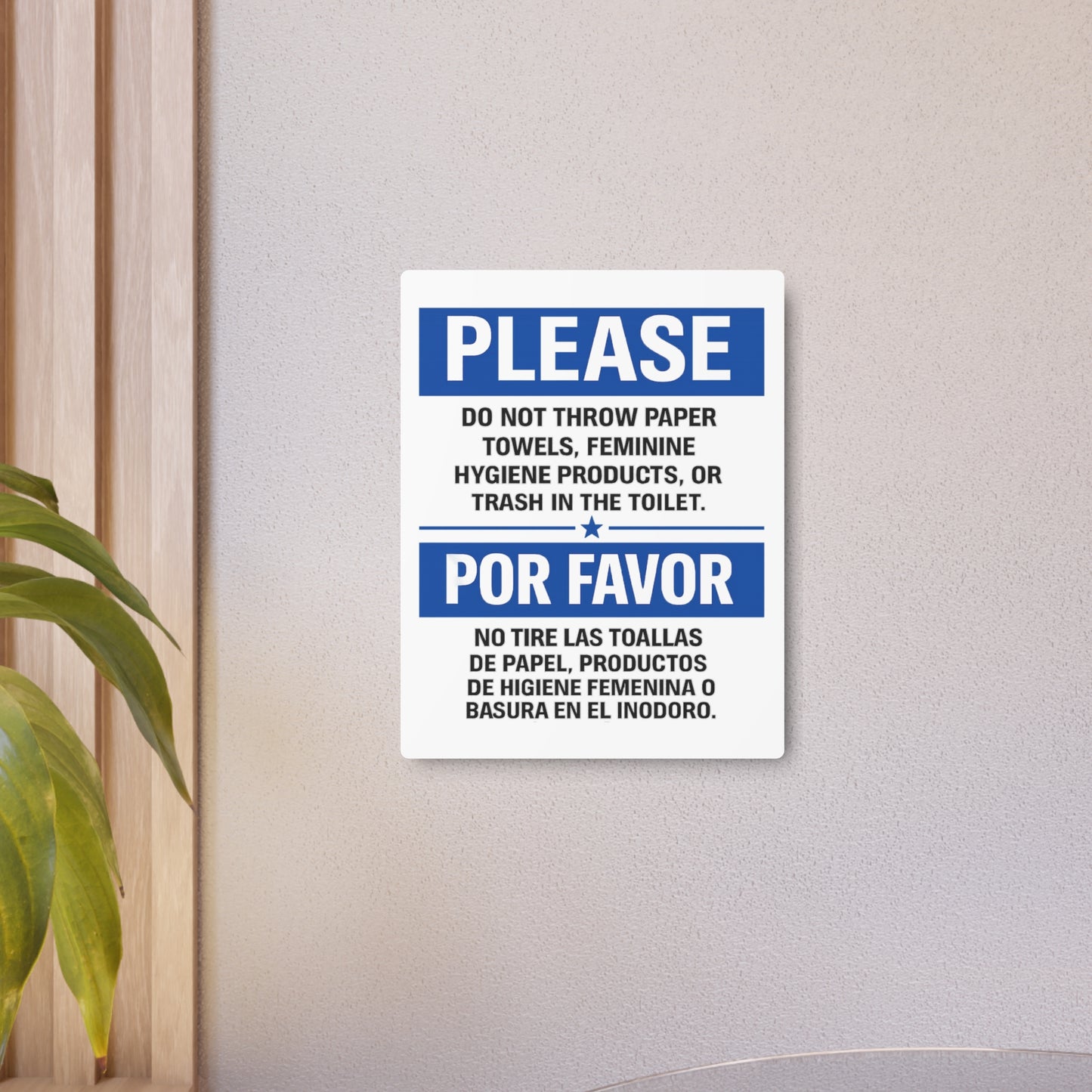 Bathroom Sign for Businesses – Do Not Flush by TOOLOUD