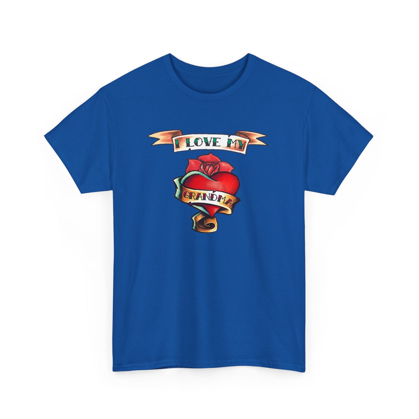 Heart Tattoo I Love My Grandma Adult T-Shirt by TOOLOUD