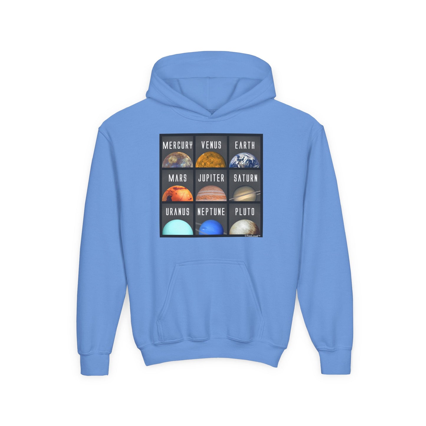 Solar System Squares Children's Youth Hoodie by TOOLOUD