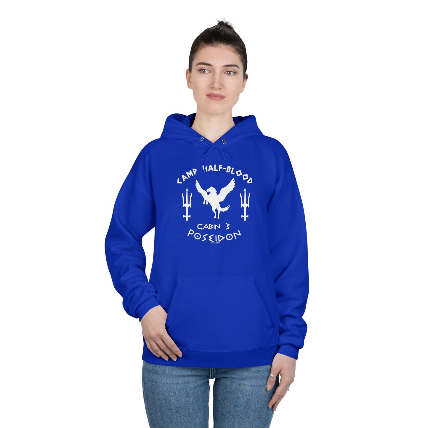 Cabin 3 Poseidon Camp Half Blood Dark Adult Hoodie Sweatshirt by TOOLOUD