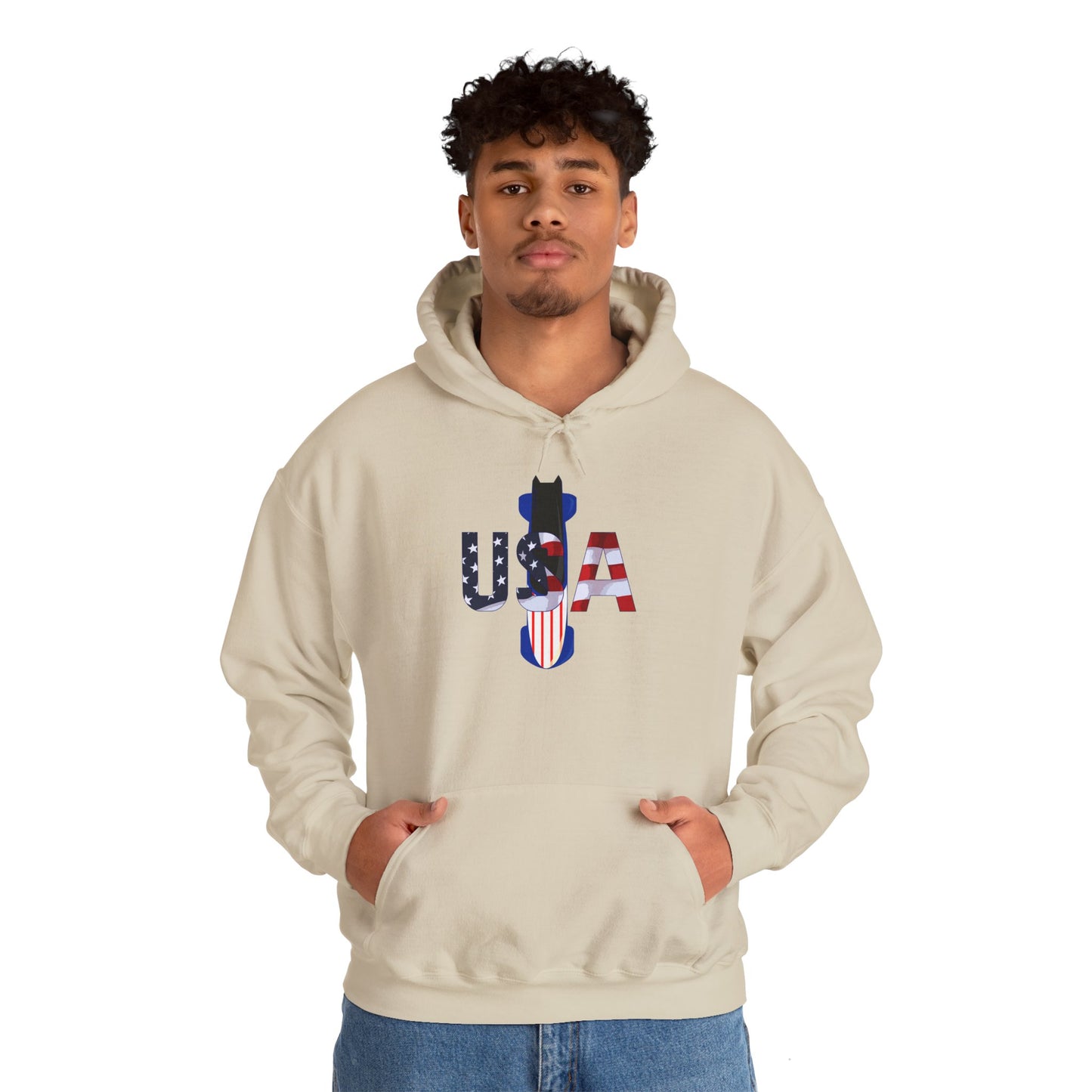 USA Bobsled Hoodie Unisex Sweatshirt by TooLoud