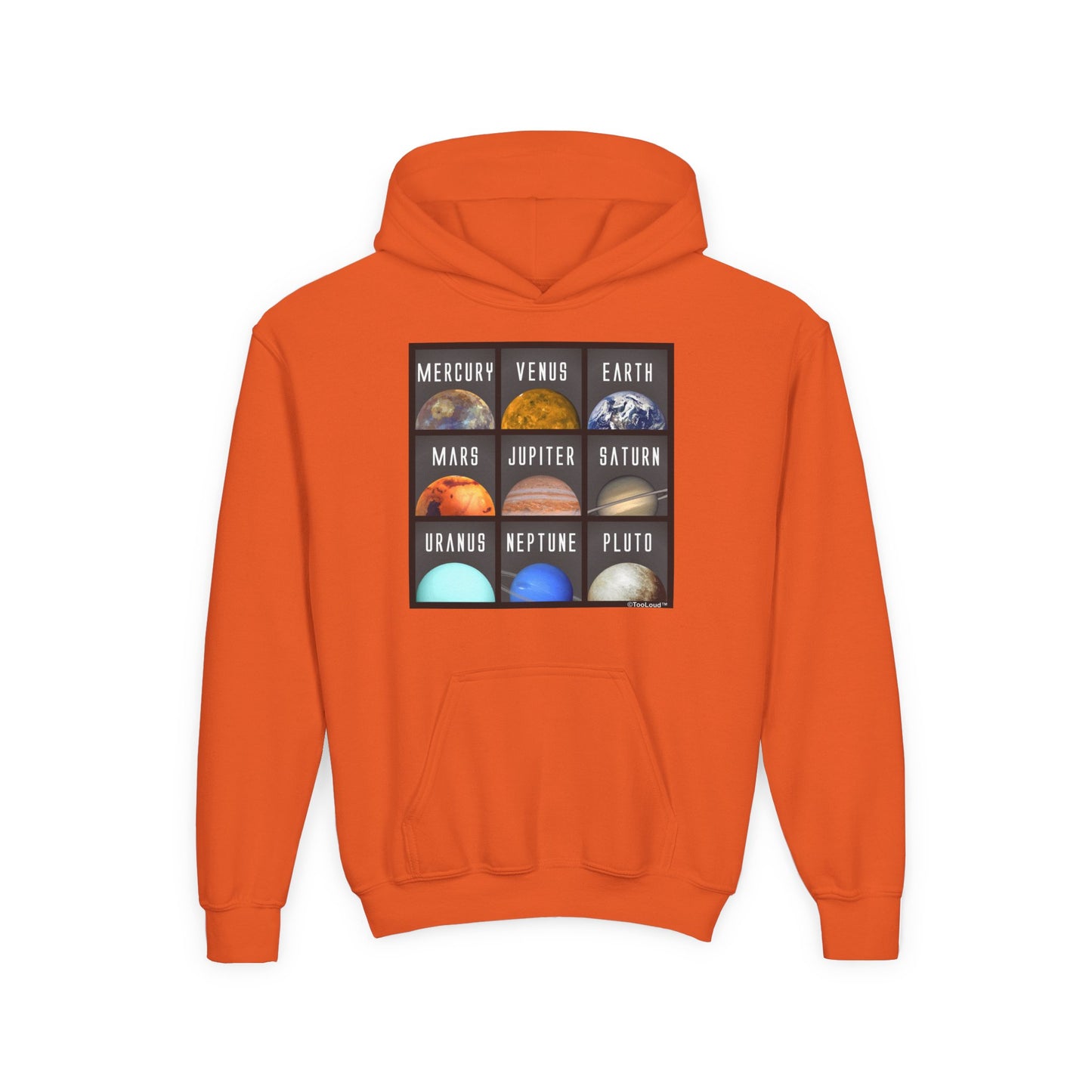 Solar System Squares Children's Youth Hoodie by TOOLOUD