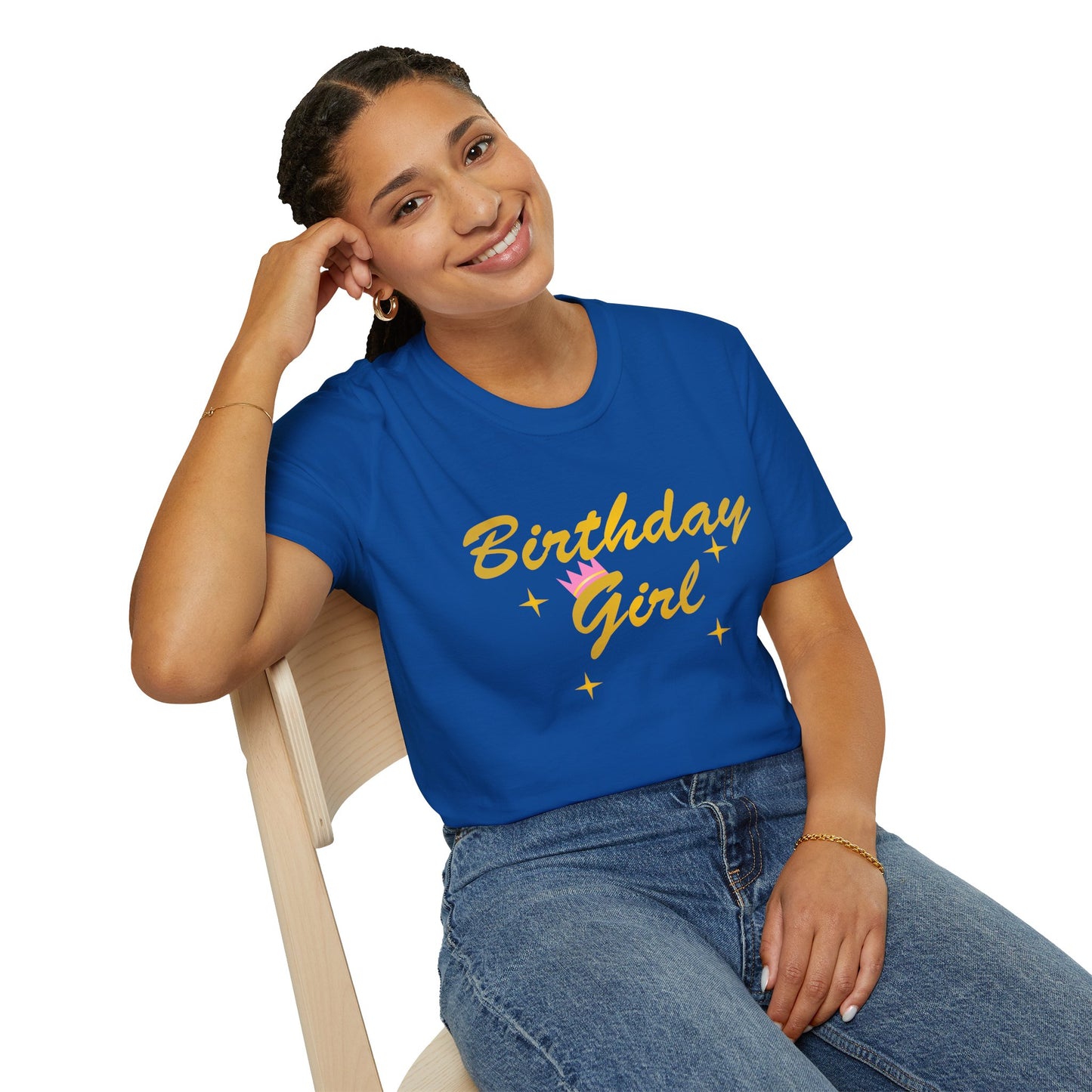 Birthday Girl Text Adult Dark T-Shirt by TOOLOUD