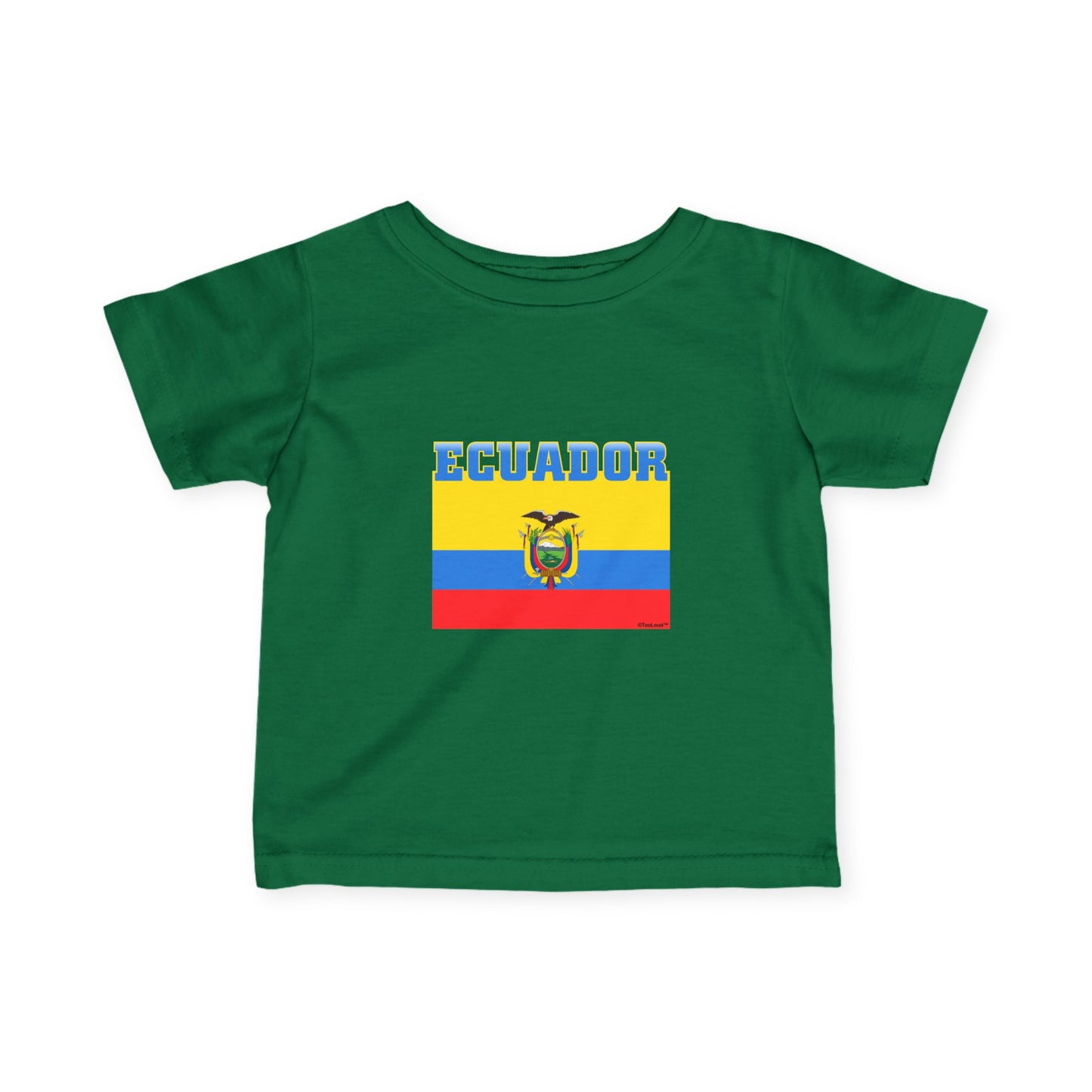 Ecuador Flag Infant T-Shirt Dark by TOOLOUD