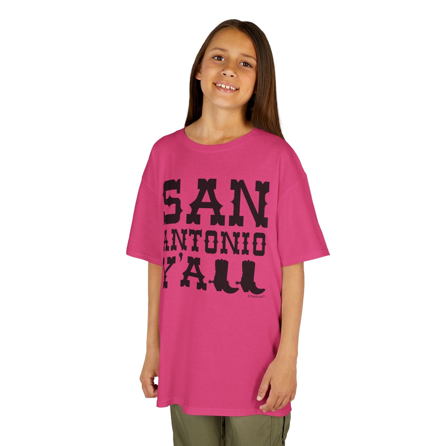 San Antonio Y’all – Boots – Texas Pride Children’s T-Shirt by TOOLOUD