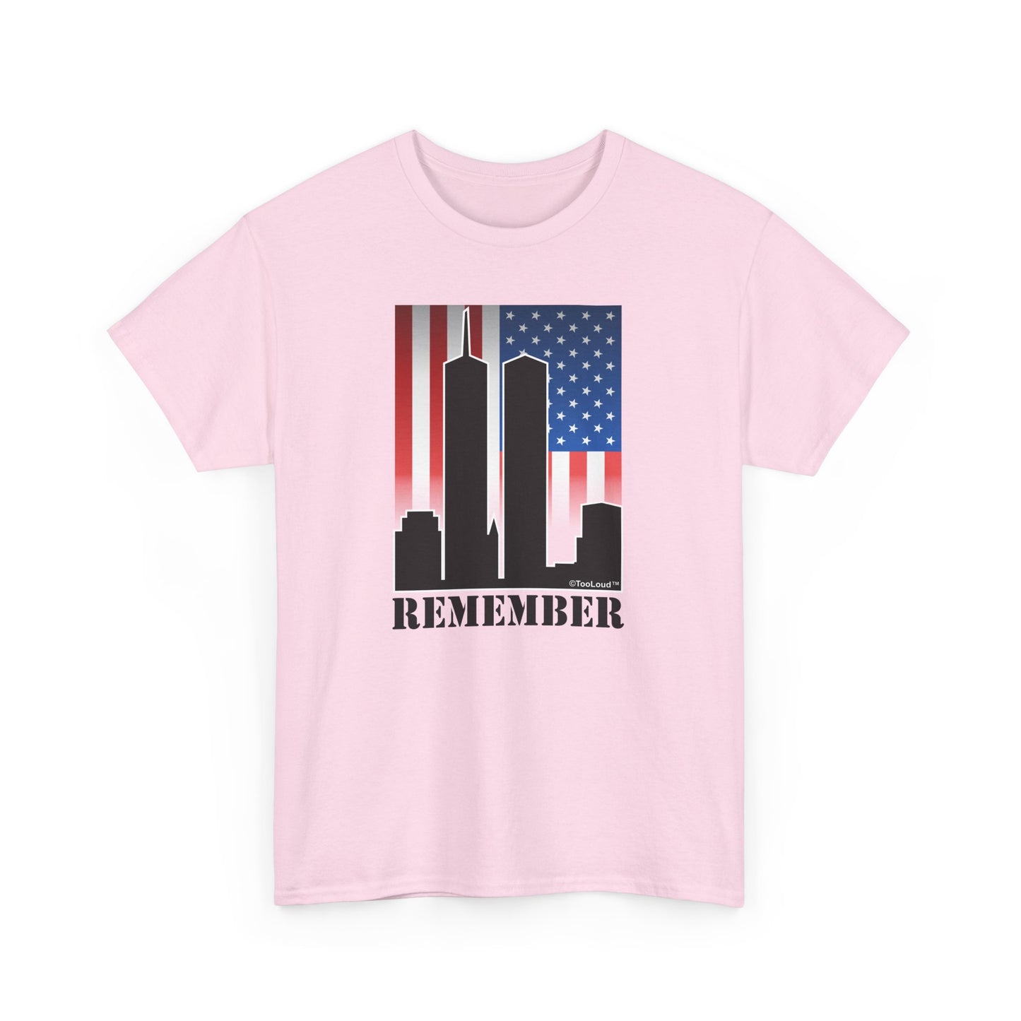 Twin Towers Remember Adult Commemorative T-Shirt "Tribute Collection" by TOOLOUD