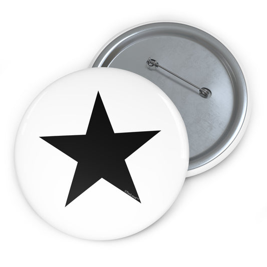 Black Star 2.25" or 3" Round Pin Button by TOOLOUD