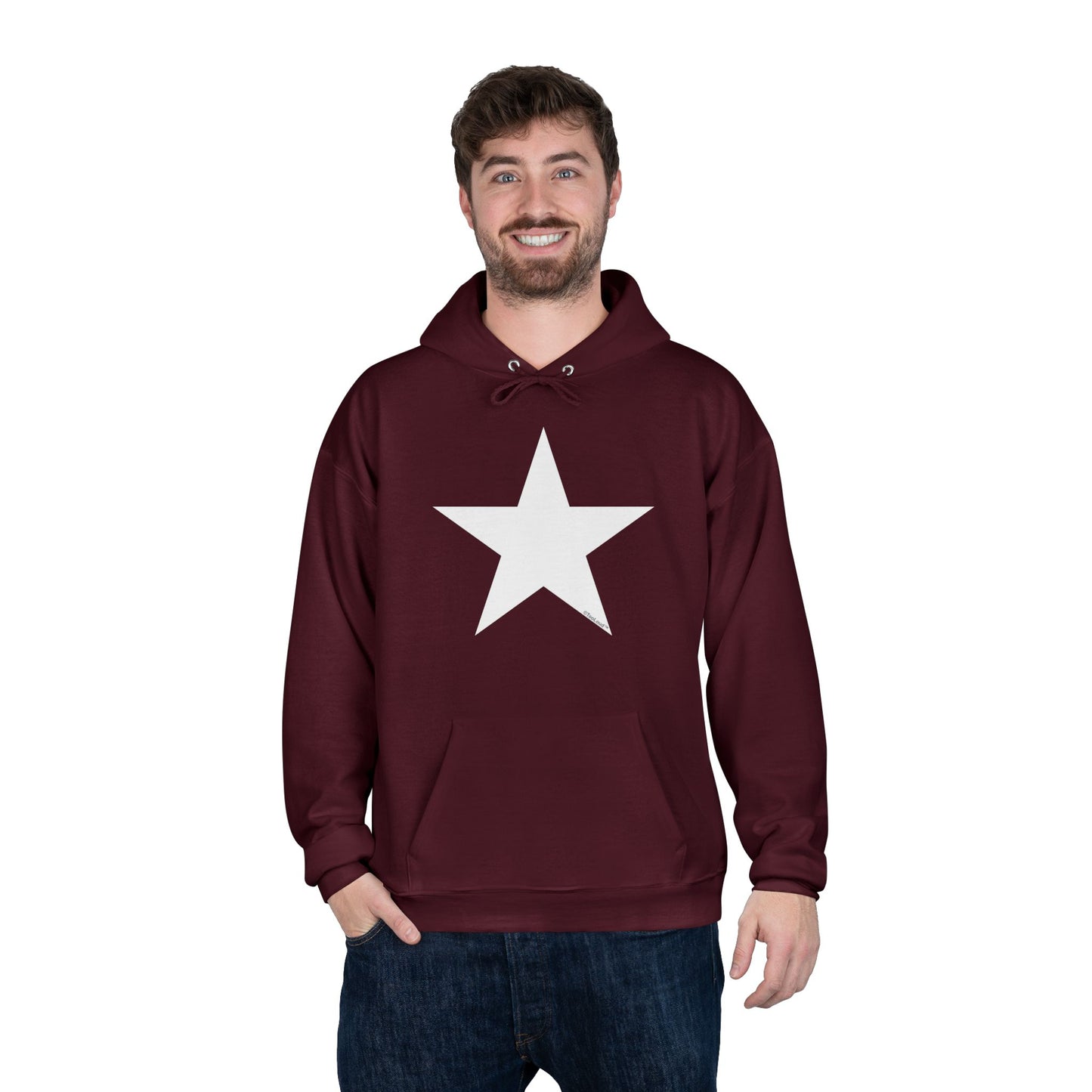 White Star Dark Adult Hoodie Sweatshirt by TOOLOUD