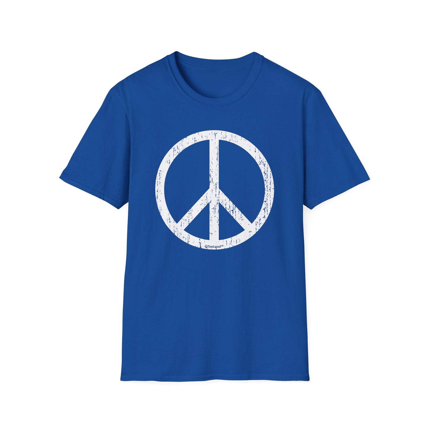 Peace Sign Symbol - Distressed Adult Dark T-Shirt by TOOLOUD
