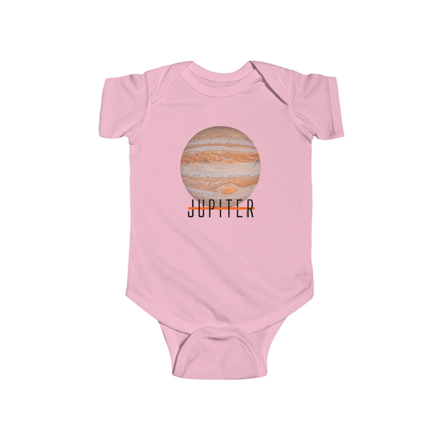 TooLoud Planet Jupiter Text Baby Romper Bodysuit