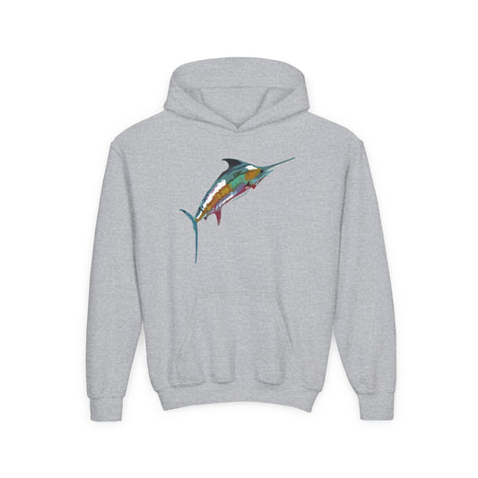 Colorful Vector Swordfish Youth Children's Hoodie by TOOLOUD