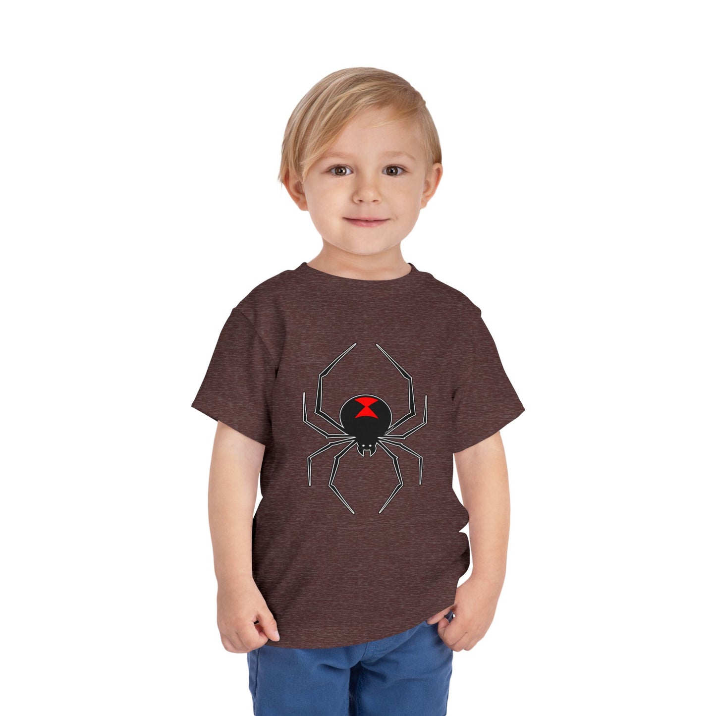 Black Widow Spider Design Toddler Dark T-Shirt by TOOLOUD