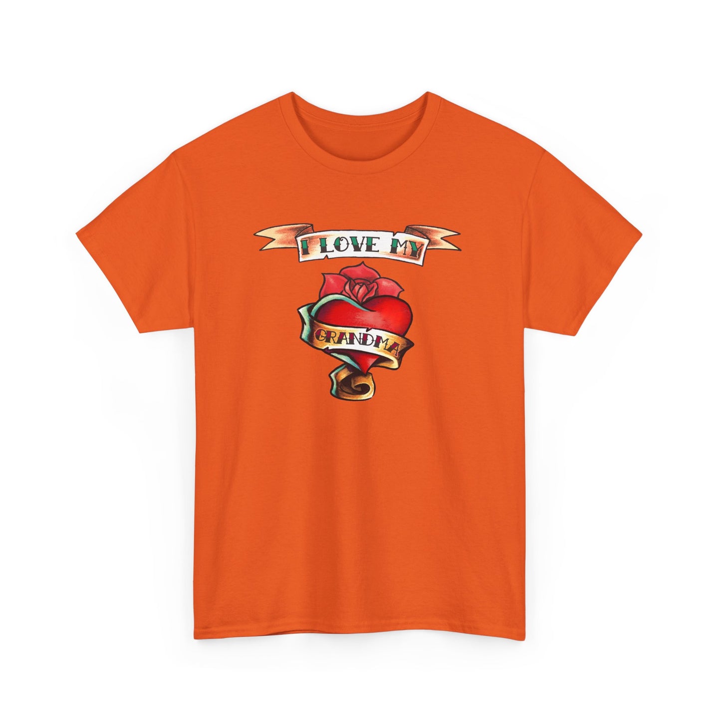 Heart Tattoo I Love My Grandma Adult T-Shirt by TOOLOUD