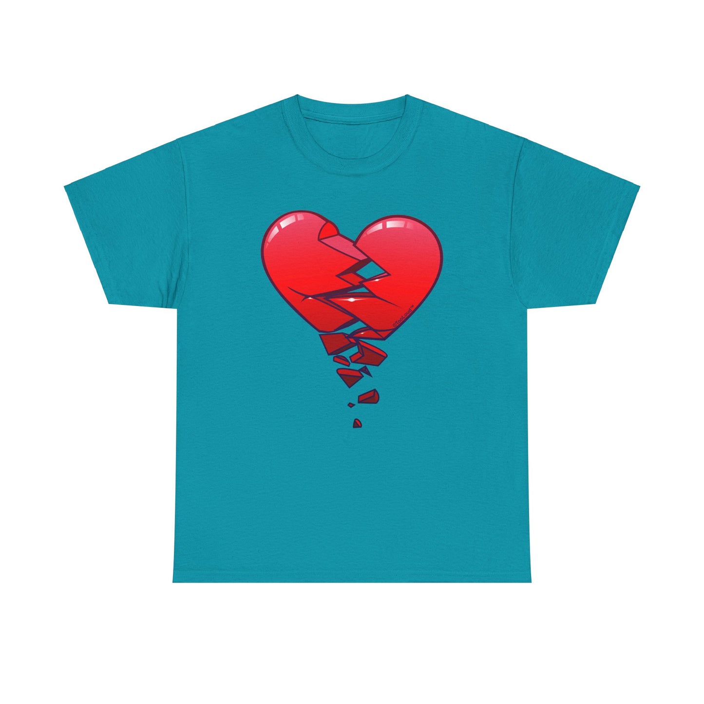 Crumbling Broken Heart Adult Unisex T-Shirt Tee