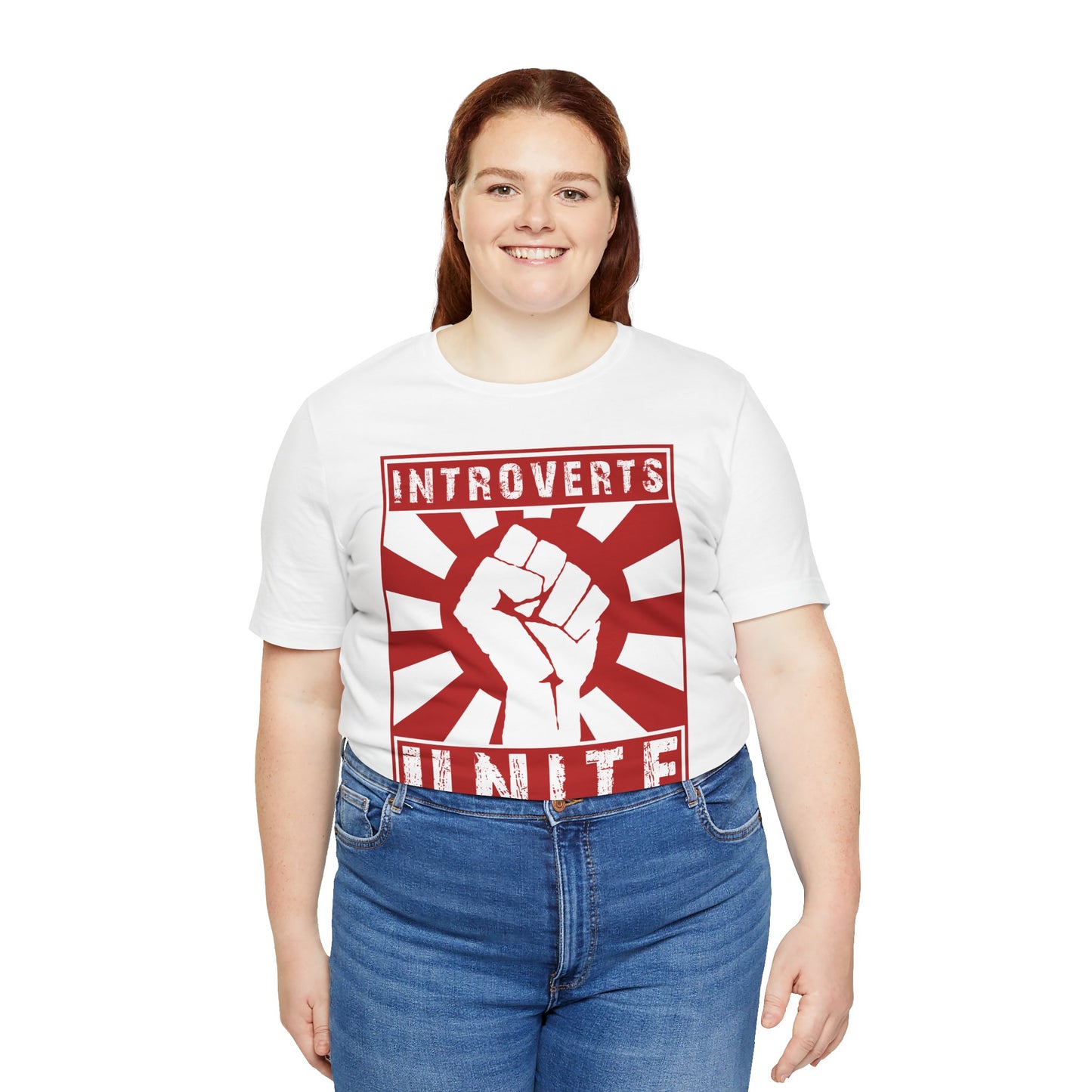Introverts Unite Unisex Jersey Short Sleeve Tee Women Men
