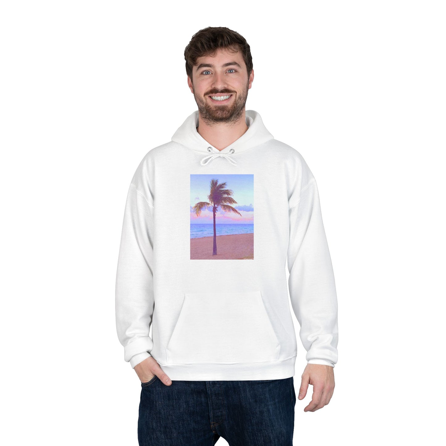 Palm Tree Beach Filter Adult Hoodie Sweatshirt by TOOLOUD