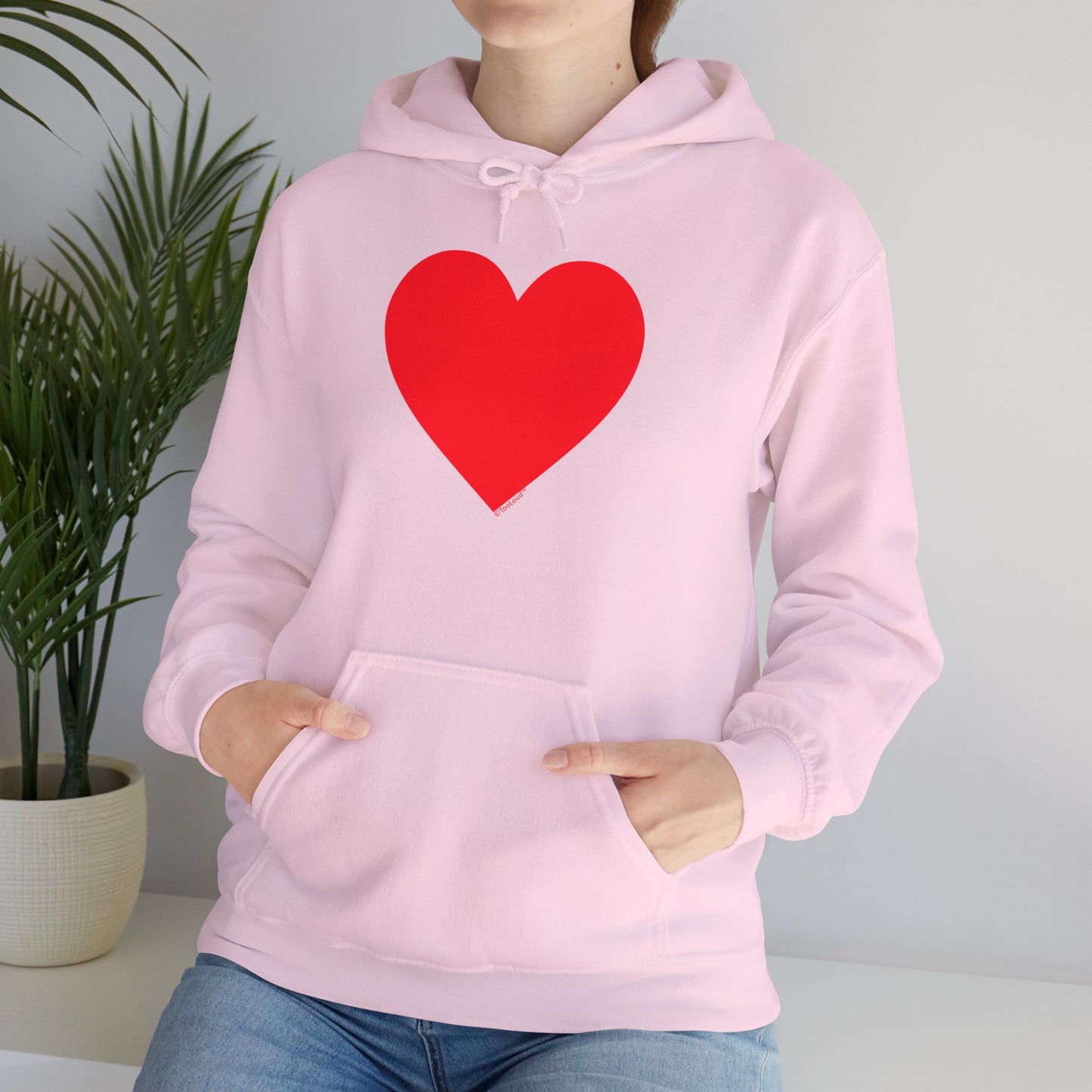 TOOLOUD Big Red Heart Valentine's Day Dark Unisex Hoodie Sweatshirt