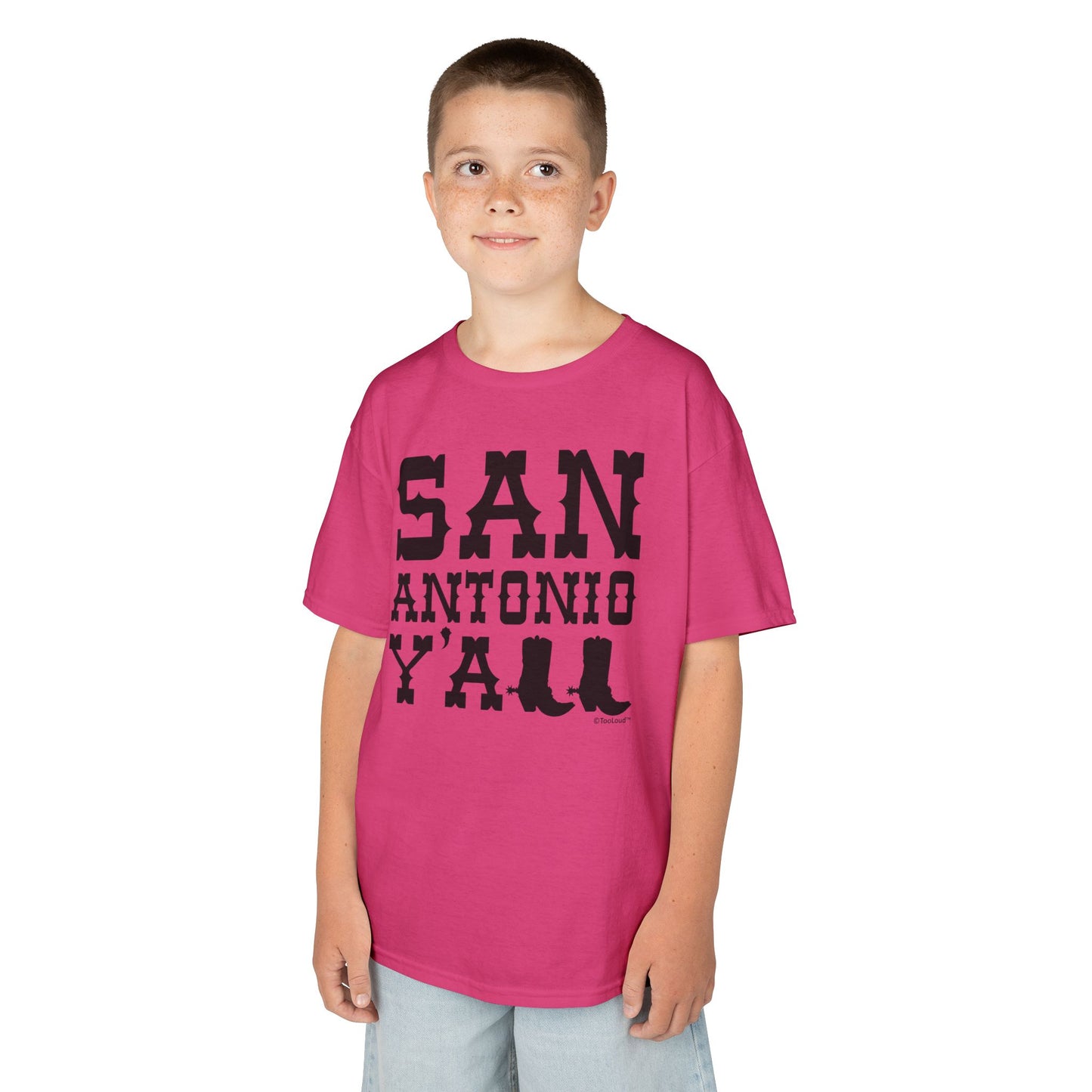 San Antonio Y’all – Boots – Texas Pride Children’s T-Shirt by TOOLOUD