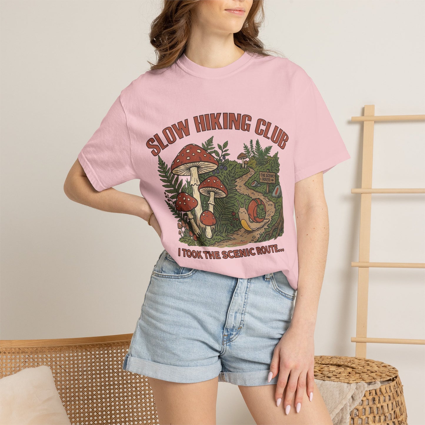Slow Hiking Club Unisex Garment-Dyed Adult T-shirt