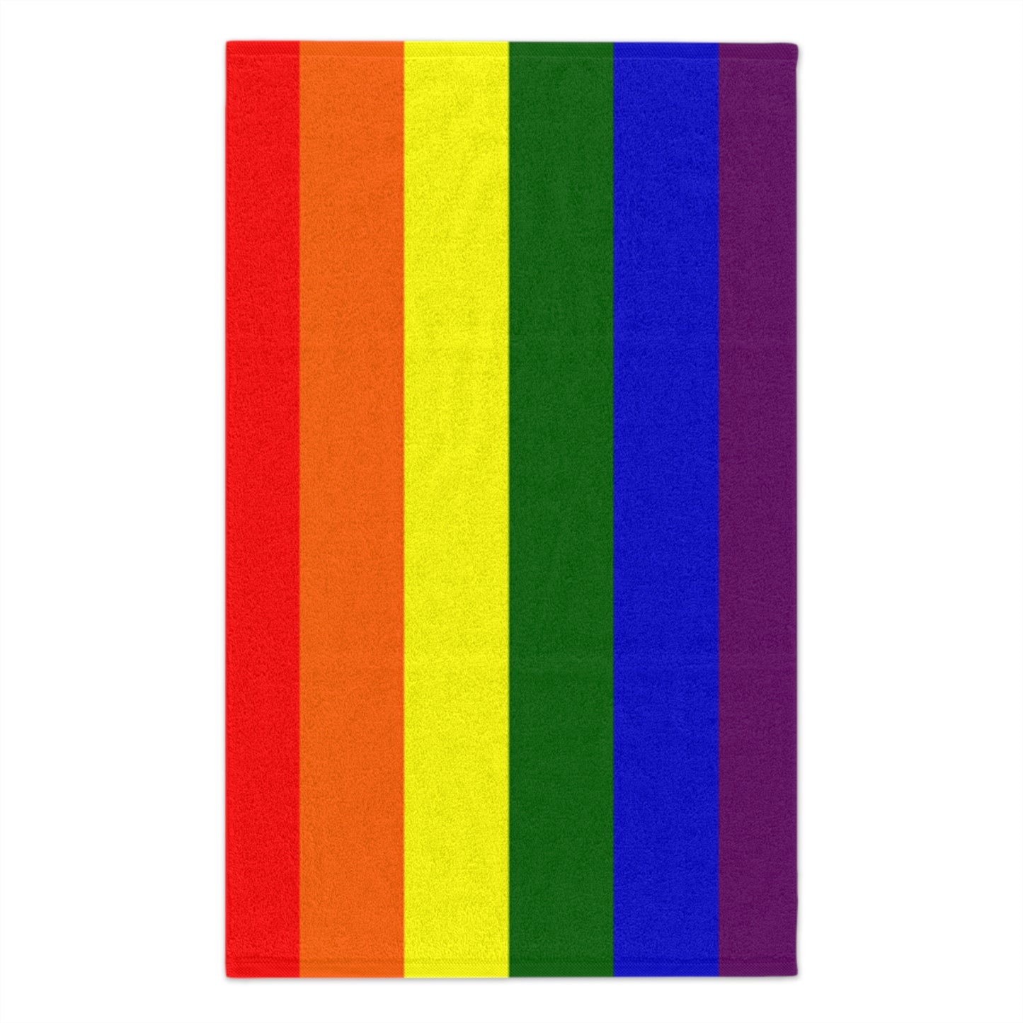 Rainbow Vertical Gay Pride Flag Micro Terry Sport Towel 11 x8 All Over Print