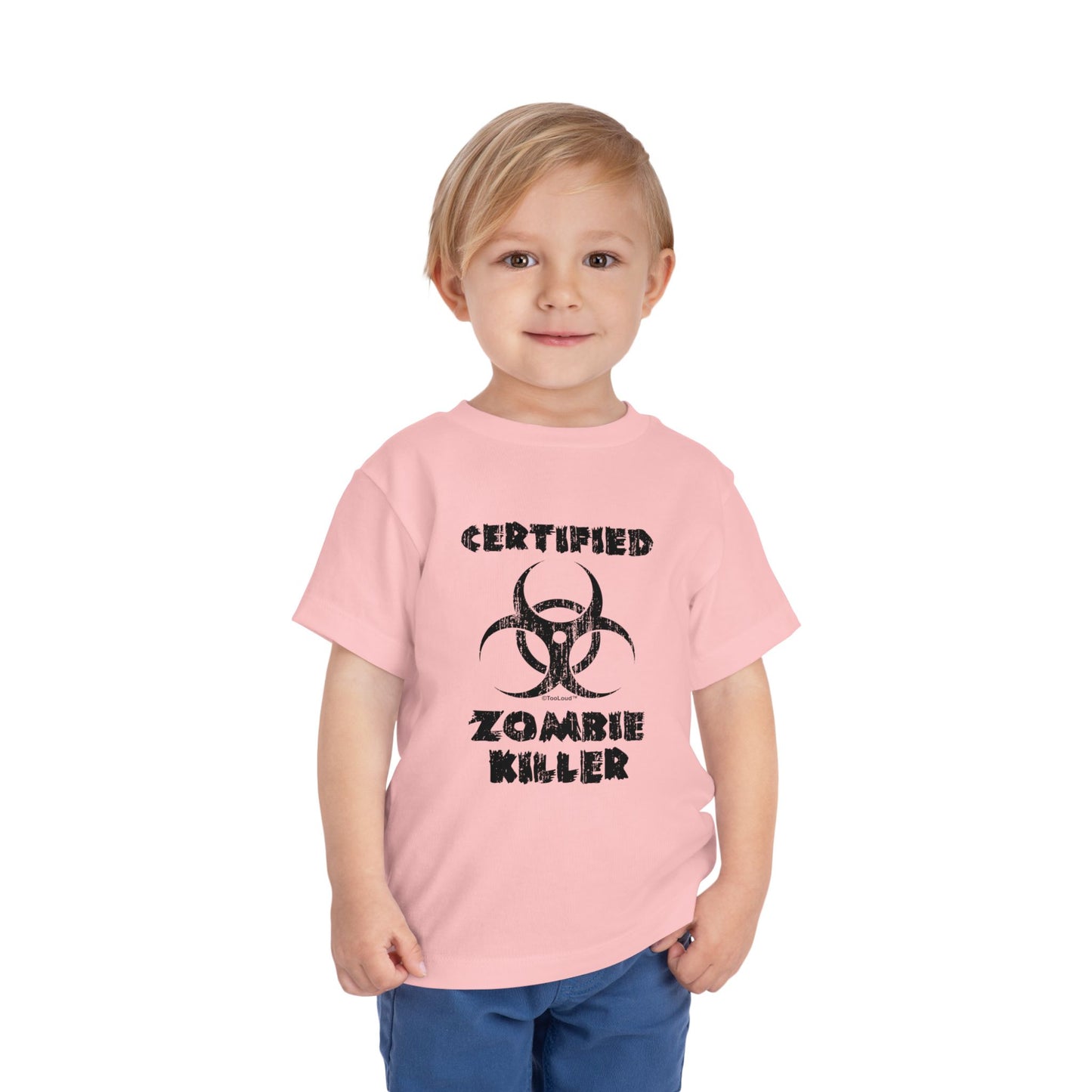 Certified Zombie Killer - Biohazard Toddler T-Shirt by TOOLOUD