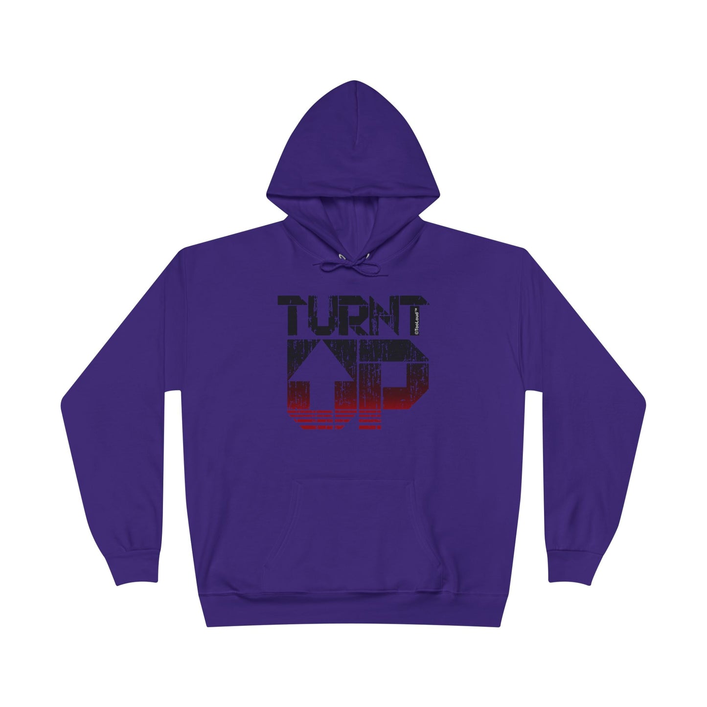 Turnt Up Distressed Unisex Hoodie Sweatshirt by TOOLOUD