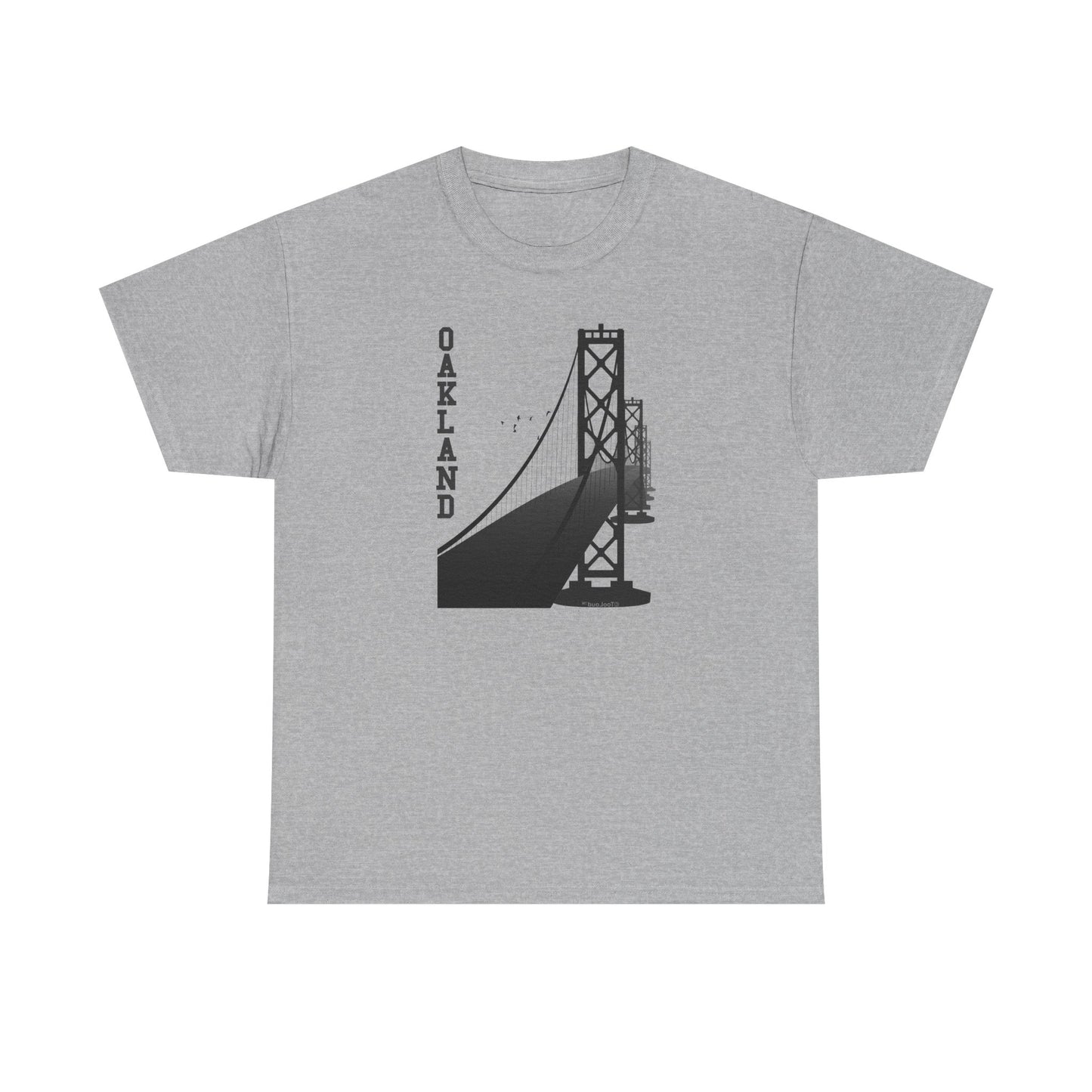 Oakland Text Bay Bridge - Premium Adult T-Shirt State Collection by TOOLOUD