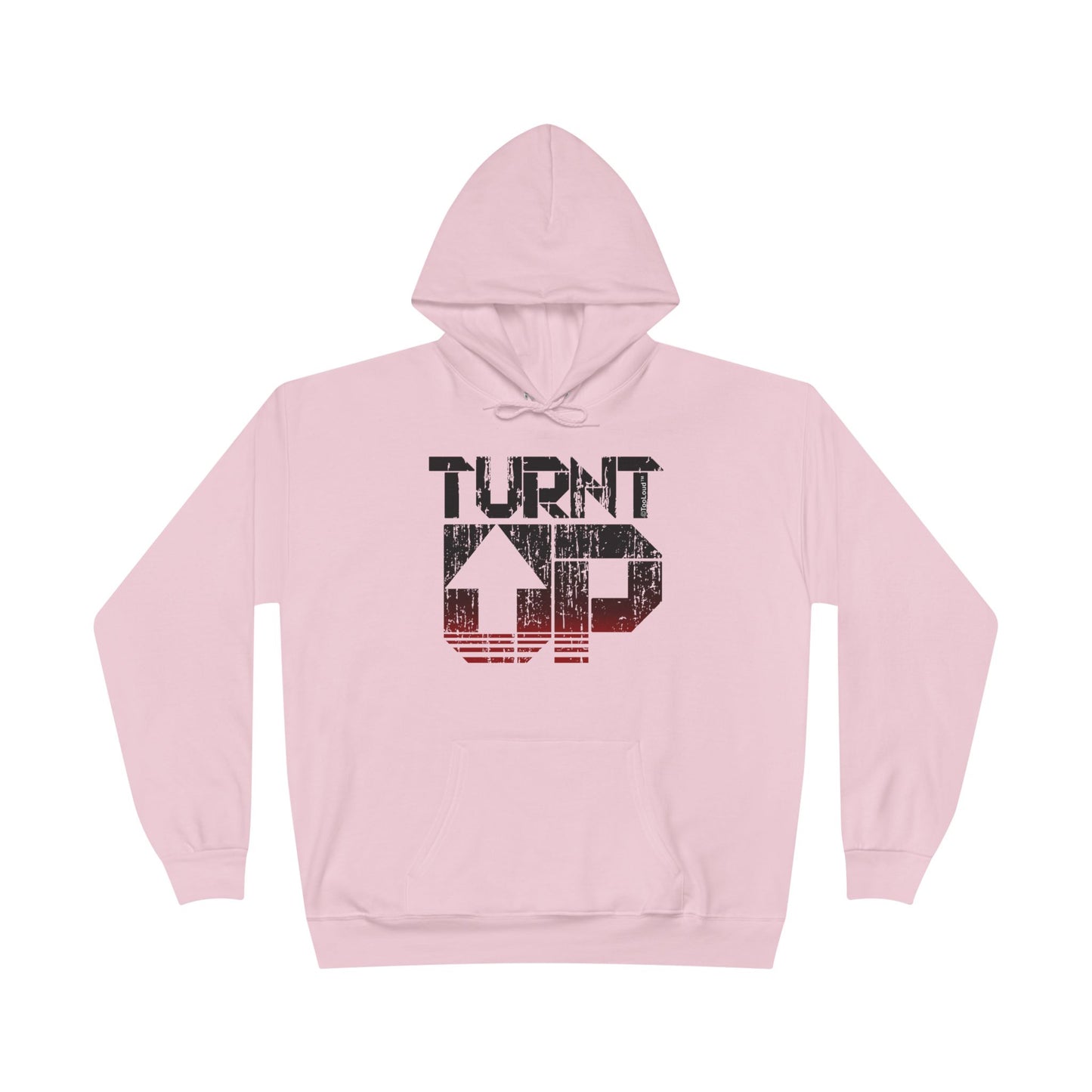 Turnt Up Distressed Unisex Hoodie Sweatshirt by TOOLOUD