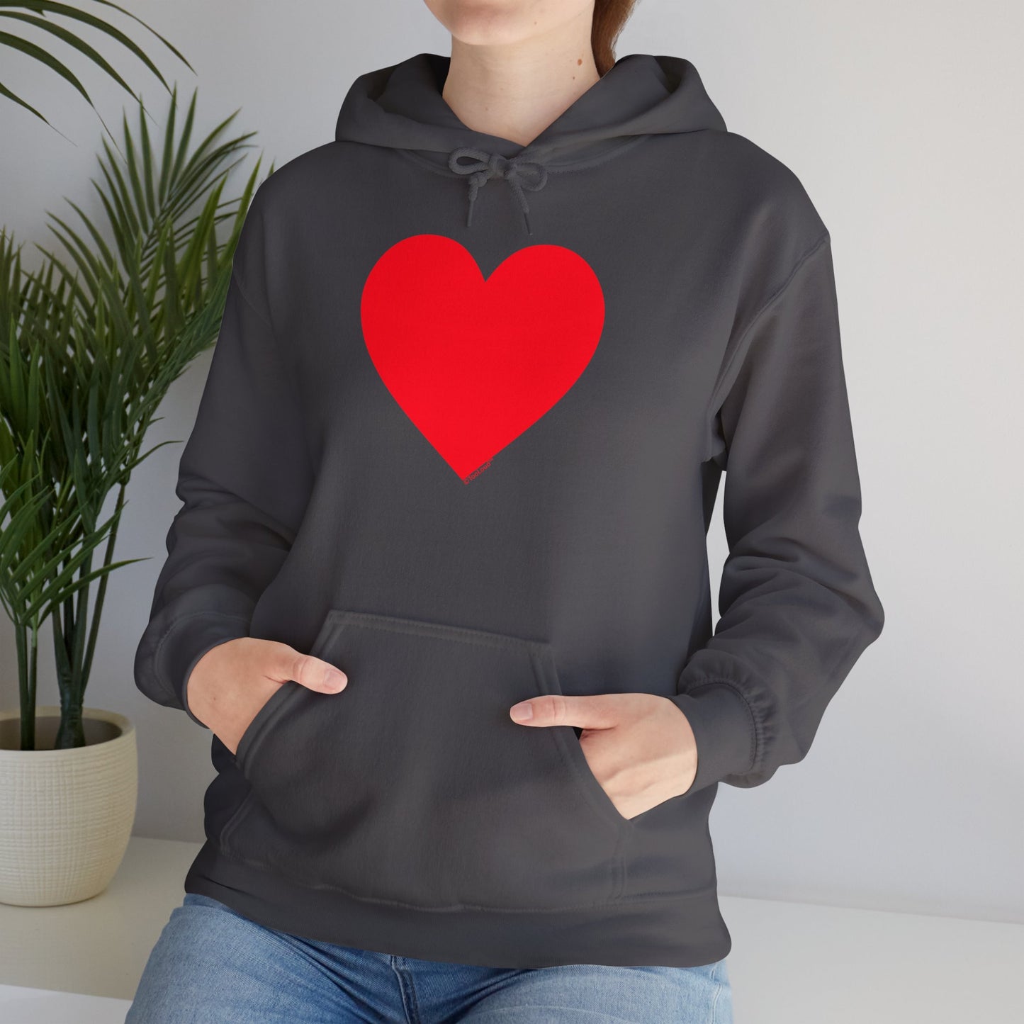 TOOLOUD Big Red Heart Valentine's Day Dark Unisex Hoodie Sweatshirt