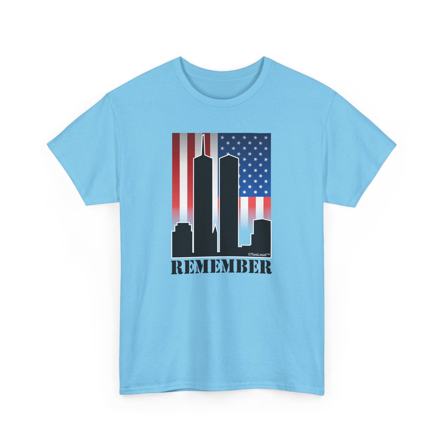 Twin Towers Remember Adult Commemorative T-Shirt "Tribute Collection" by TOOLOUD