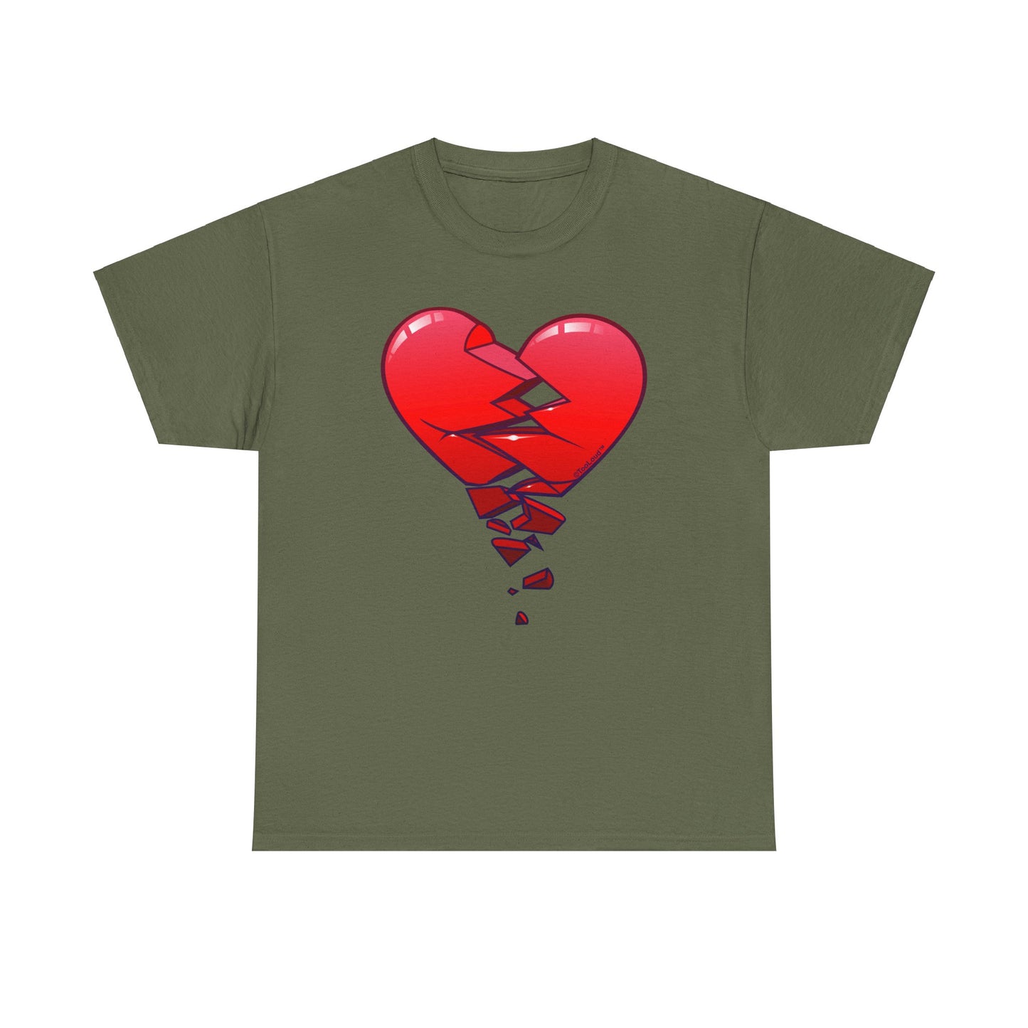 Crumbling Broken Heart Adult Unisex T-Shirt Tee