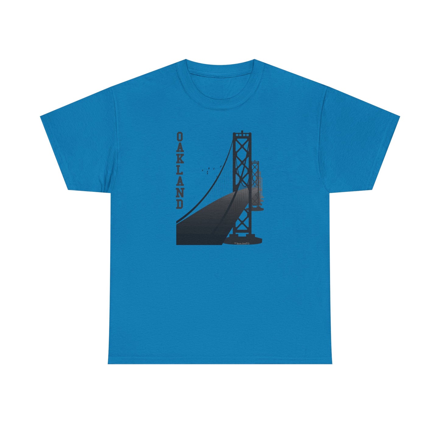 Oakland Text Bay Bridge - Premium Adult T-Shirt State Collection by TOOLOUD