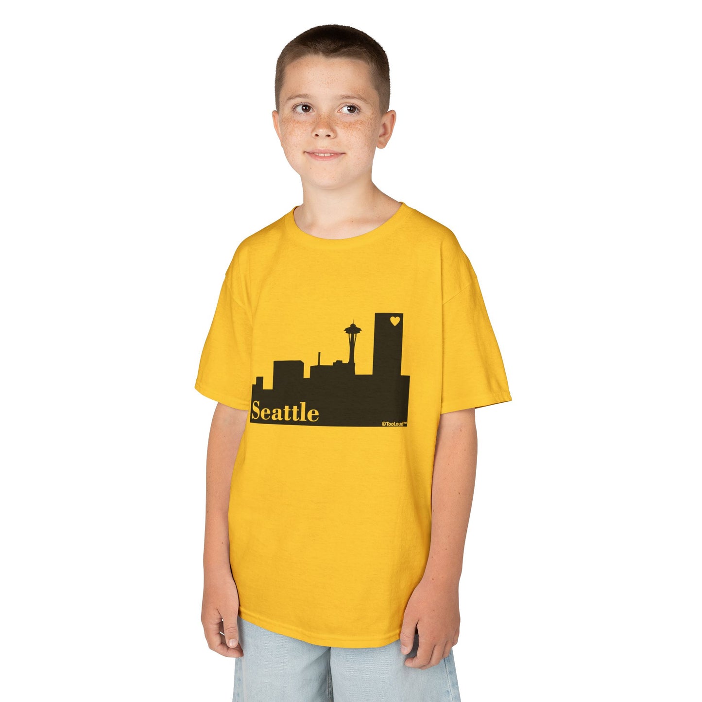 Seattle Skyline with Space Needle Children's T-Shirt by TOOLOUD