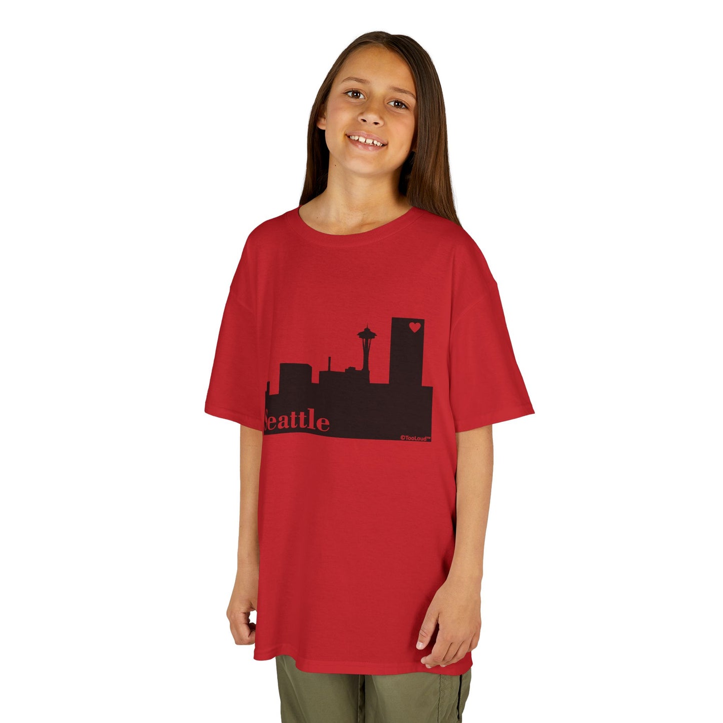 Seattle Skyline with Space Needle Children's T-Shirt by TOOLOUD