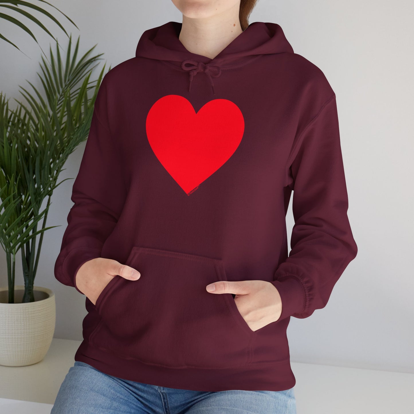 TOOLOUD Big Red Heart Valentine's Day Dark Unisex Hoodie Sweatshirt