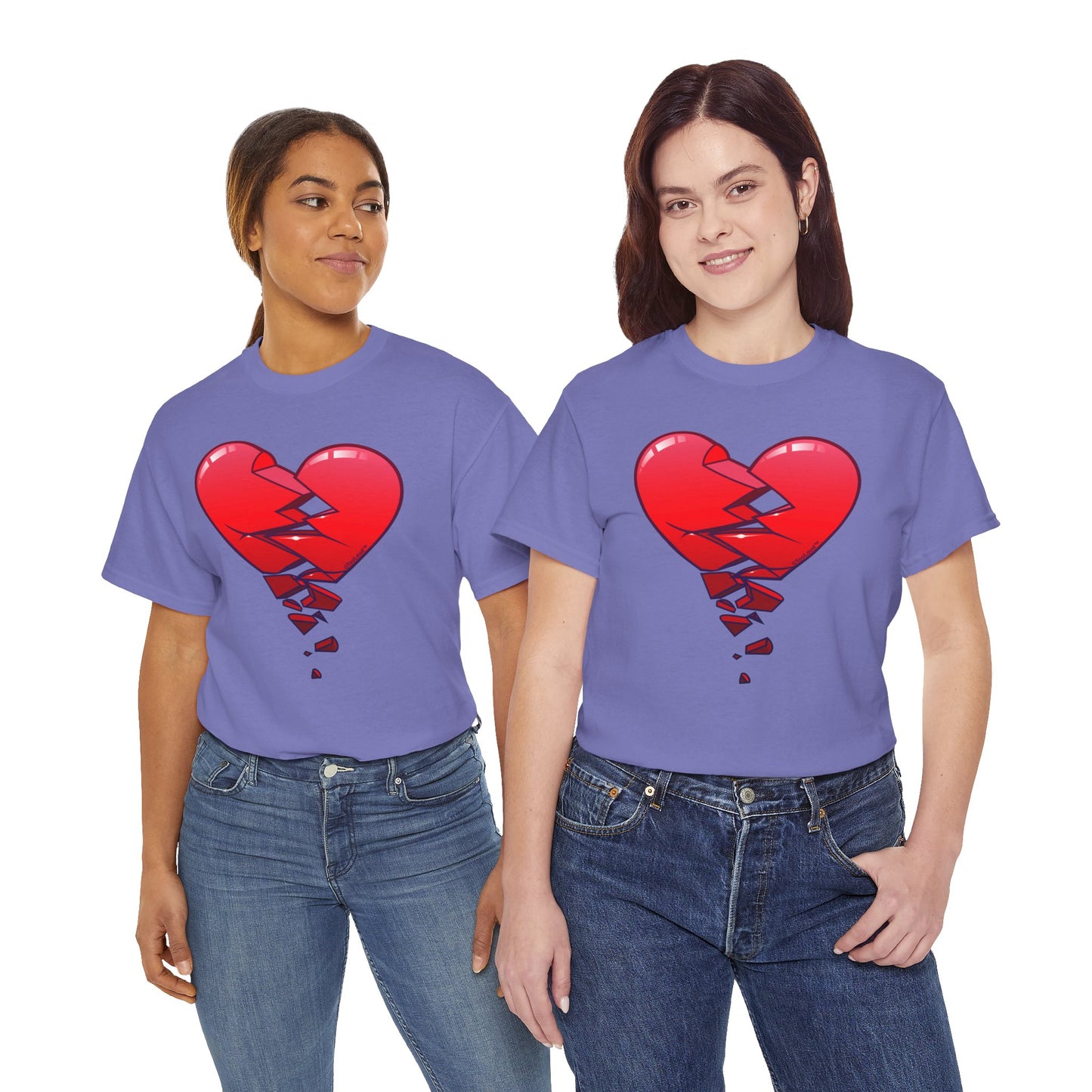 Crumbling Broken Heart Adult Unisex T-Shirt Tee