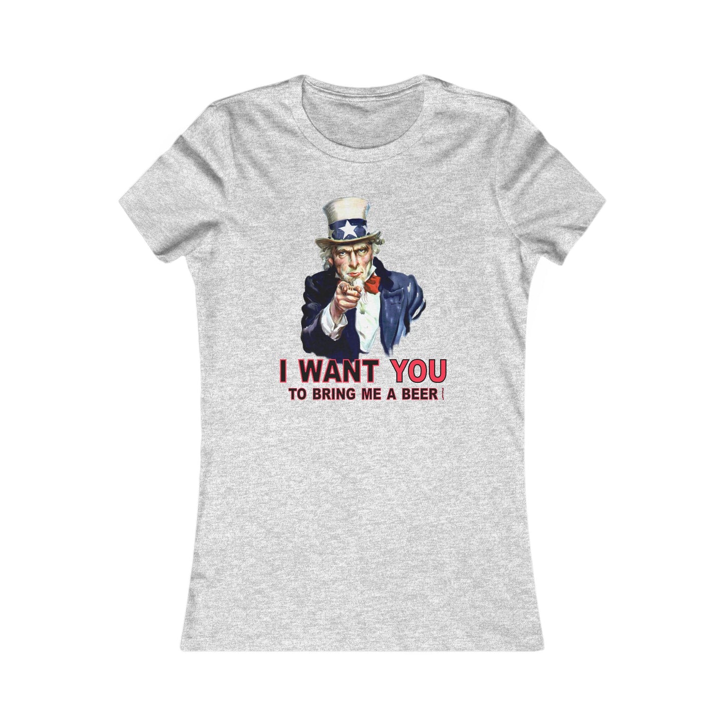 Uncle Sam I Want You to Bring Me a Beer Juniors T-Shirt by TOOLOUD