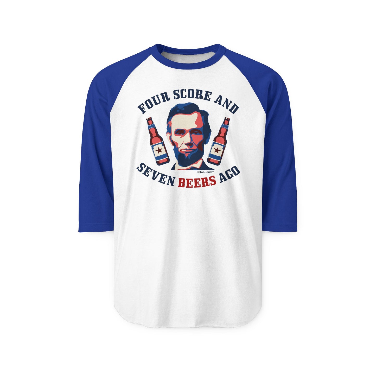 Seven Beers Ago – Lincoln Adult Raglan Shirt by TOOLOUD