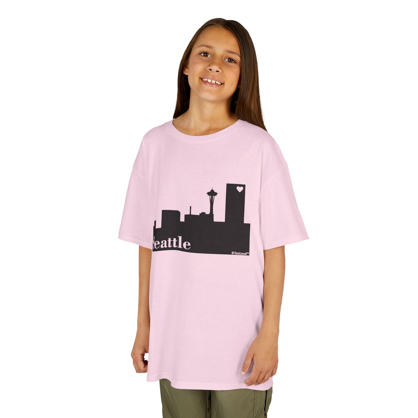 Seattle Skyline with Space Needle Children's T-Shirt by TOOLOUD