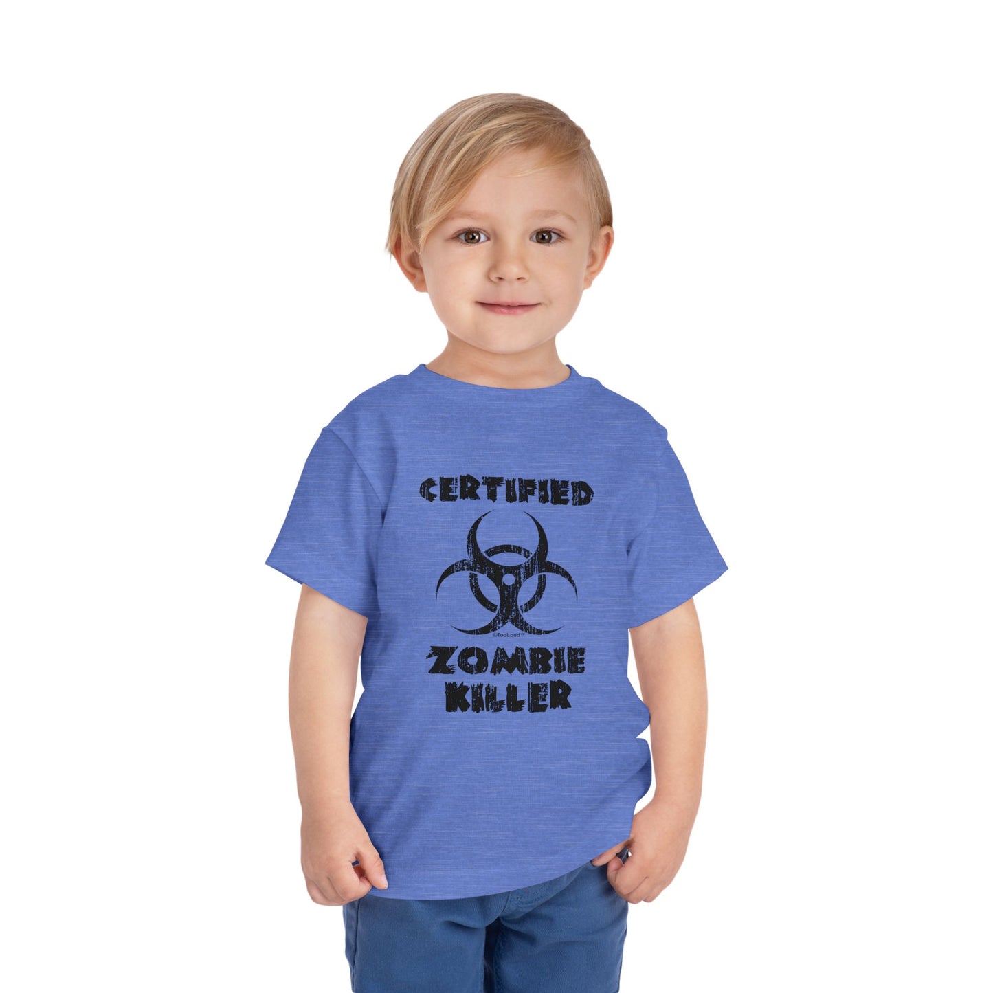 Certified Zombie Killer - Biohazard Toddler T-Shirt by TOOLOUD