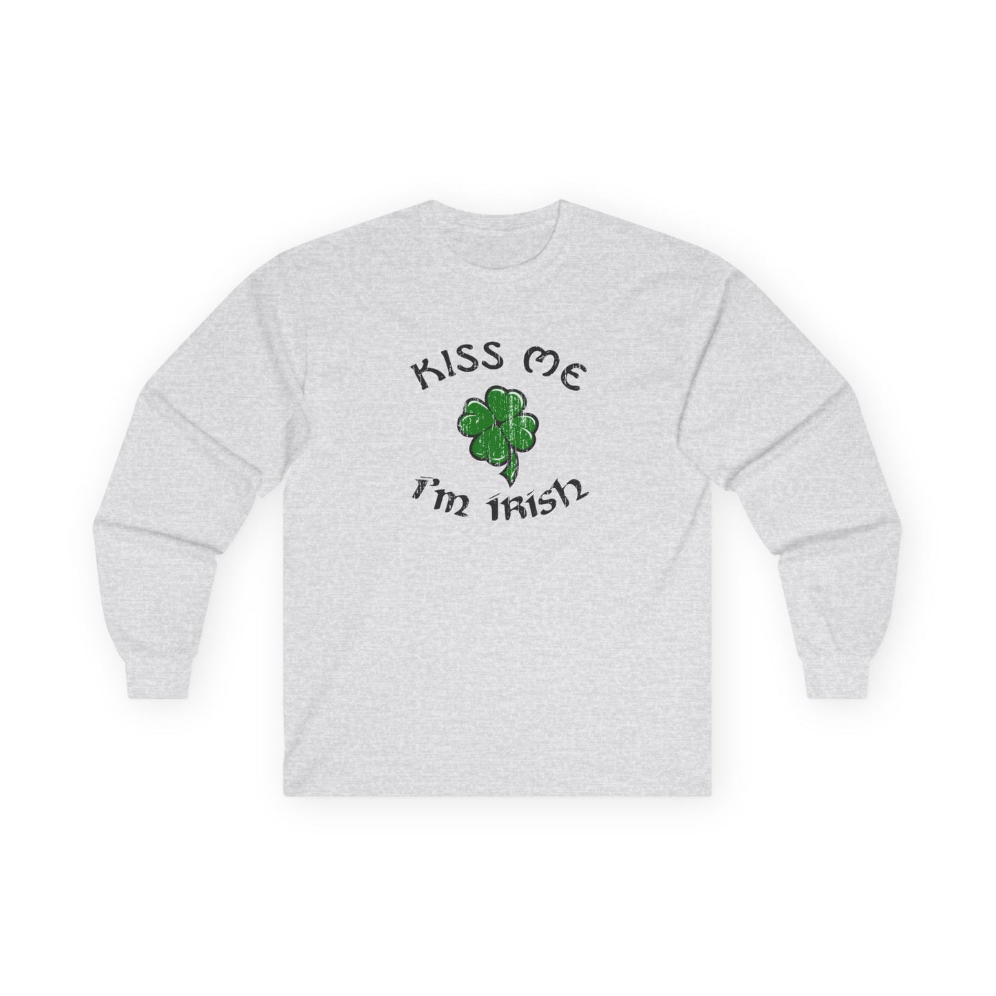 Kiss Me I'm Irish Unisex Long Sleeve Shirt by TOOLOUD