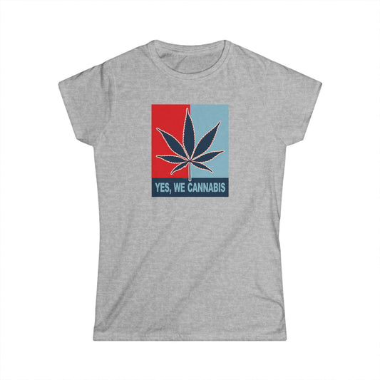 Yes We Cannabis – Marijuana Leaf Juniors Ladies T-Shirt by TOOLOUD