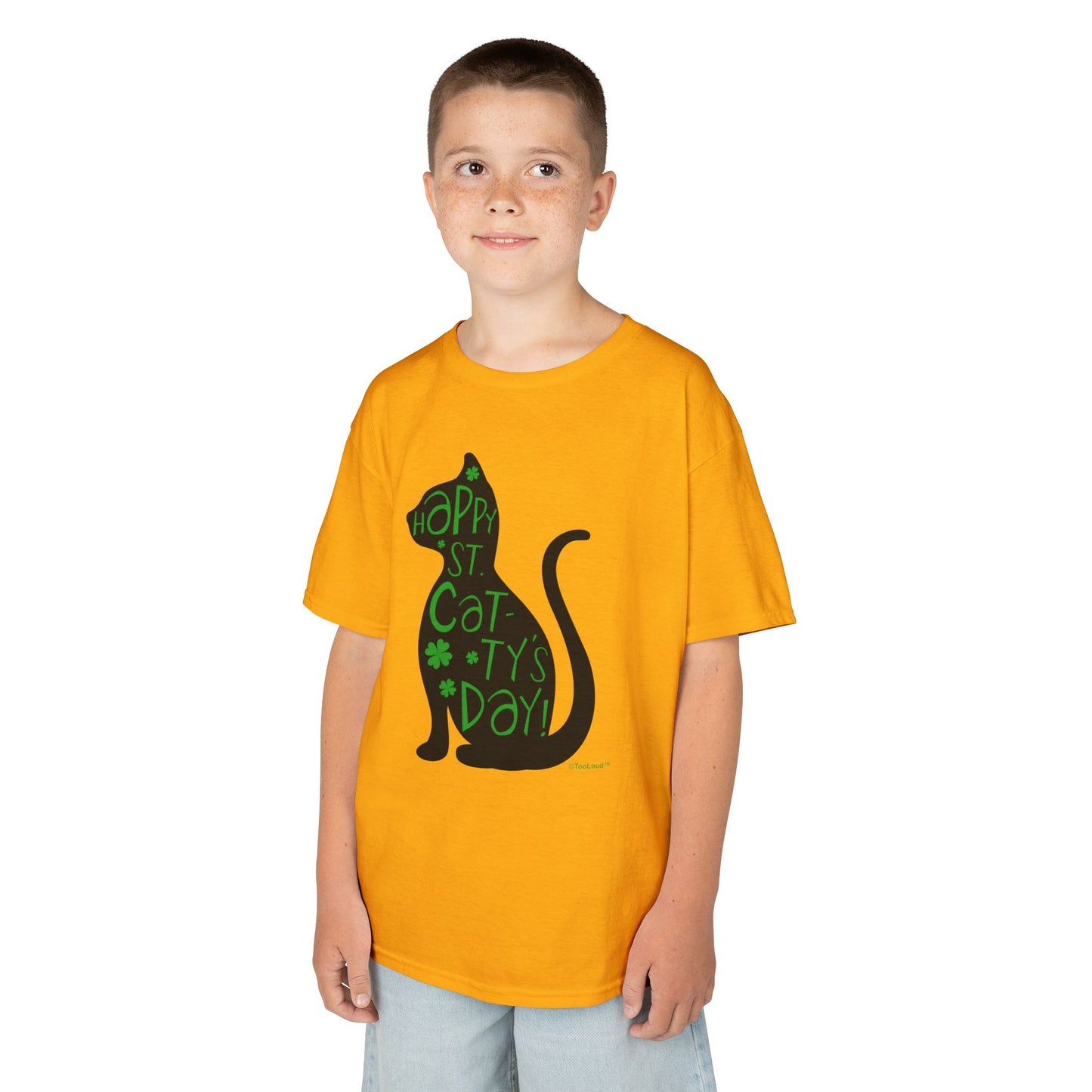 Happy St. Catty's Day - St. Patrick's Day Cat Children's T-Shirt by TOOLOUD