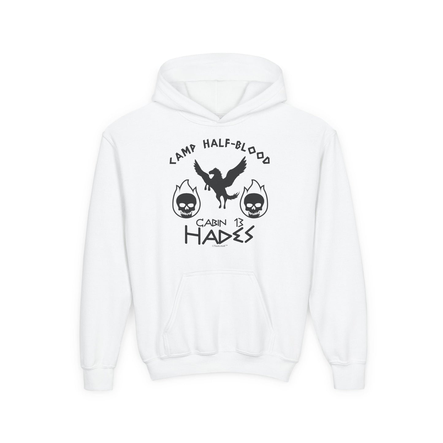 Cabin 13 Hades Camp Half Blood Youth Children's Hoodie by TOOLOUD