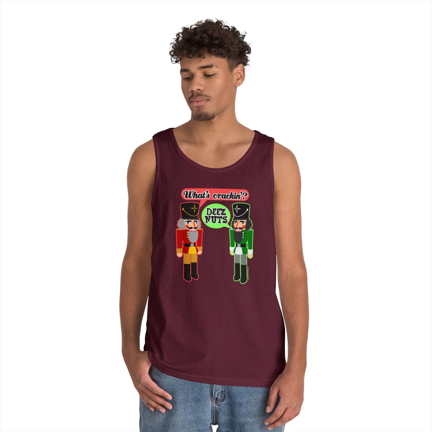 What's Crackin - Deez Nuts Dark Loose Tank Top by TOOLOUD