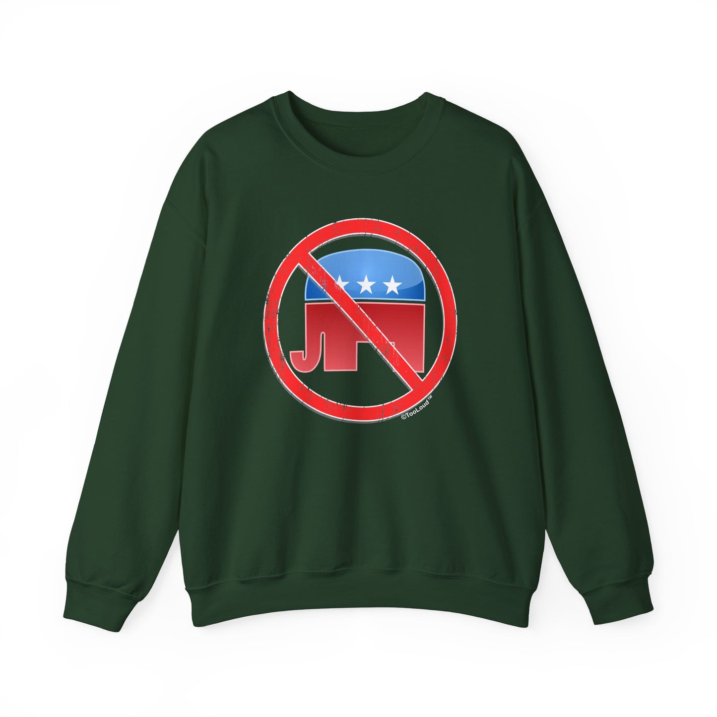 Distressed No Republicans Sign Adult Dark Sweatshirt by TOOLOUD
